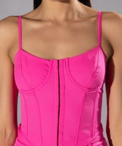 HANSEL FRONT HOOK AND EYE CORSET -akira shop hansel front hook and eye corset pink 6 6