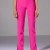 HANSEL HIGH RISE PANTS WITH SLITS 1 HANSEL HIGH RISE PANTS WITH SLITS -akira shop hansel high rise pants with slits pink 1 1