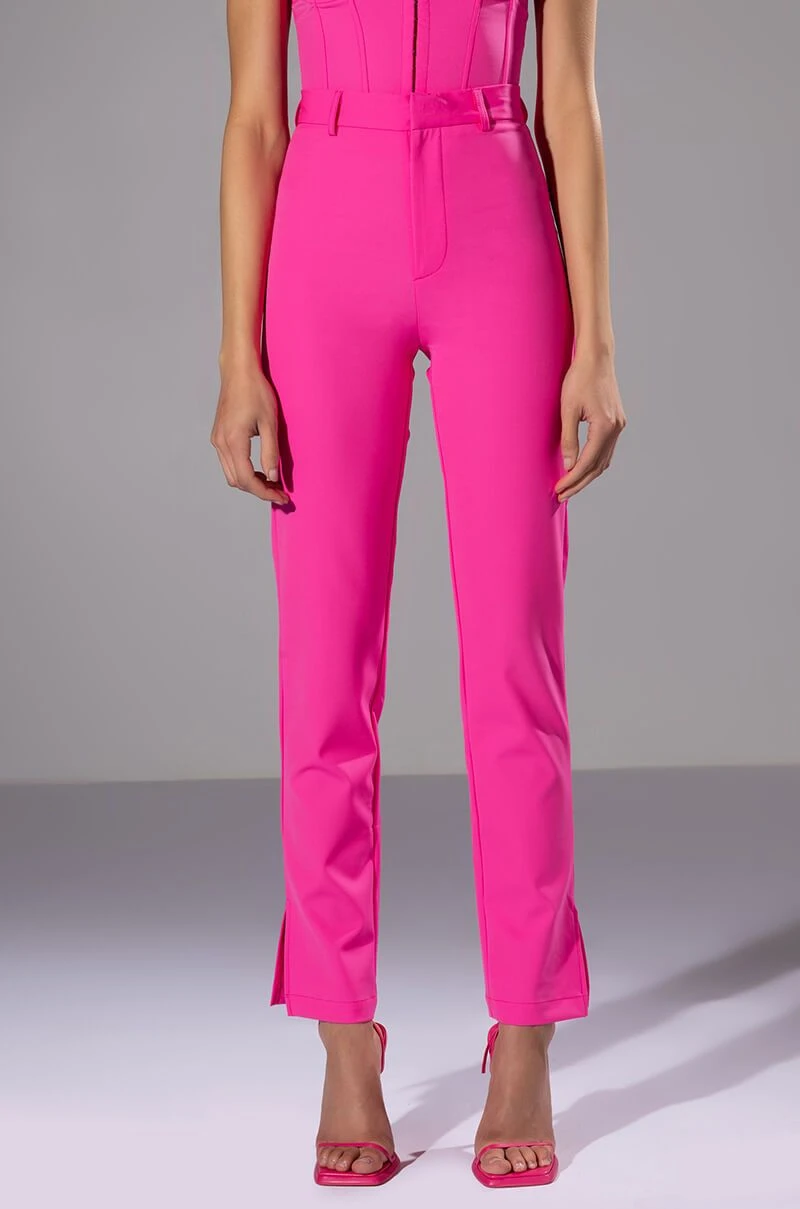 HANSEL HIGH RISE PANTS WITH SLITS 3 HANSEL HIGH RISE PANTS WITH SLITS