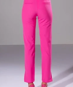 HANSEL HIGH RISE PANTS WITH SLITS 16 HANSEL HIGH RISE PANTS WITH SLITS -akira shop hansel high rise pants with slits pink 7 7