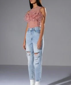 HAPPILY EVER AFTER SLEEVELESS FEATHER TOP IN BLUSH 13 HAPPILY EVER AFTER SLEEVELESS FEATHER TOP IN BLUSH -akira shop happily ever after sleeveless feather top in blush blush 4 4 c1