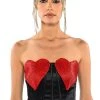 HEART ON FOR YOU CORSET TOP -akira shop heart on for you corset top black multi 1 1