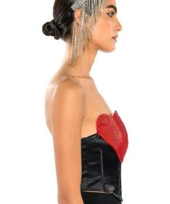 HEART ON FOR YOU CORSET TOP 17 HEART ON FOR YOU CORSET TOP -akira shop heart on for you corset top black multi 7 7