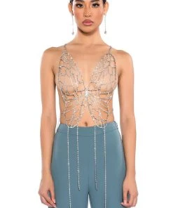 HOLD ME RHINESTONE BRA TOP