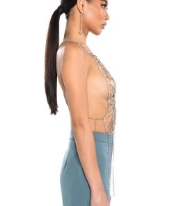 HOLD ME RHINESTONE BRA TOP -akira shop hold me rhinestone bra top silver 4 4