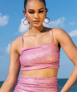 I AM ME VIC XXTRA SHINE RHINESTONE BANDEAU 11 I AM ME VIC XXTRA SHINE RHINESTONE BANDEAU -akira shop i am me vic xxtra shine rhinestone bandeau pink multi 2 2 c1