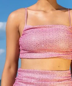 I AM ME VIC XXTRA SHINE RHINESTONE BANDEAU 16 I AM ME VIC XXTRA SHINE RHINESTONE BANDEAU -akira shop i am me vic xxtra shine rhinestone bandeau pink multi 7 7 c1