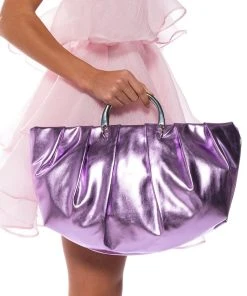 I MEAN BUSINESS FAUX LEATHER METALLIC TOTE 7 I MEAN BUSINESS FAUX LEATHER METALLIC TOTE -akira shop i mean business faux leather metallic tote purple 1 1 c1