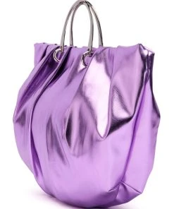 I MEAN BUSINESS FAUX LEATHER METALLIC TOTE