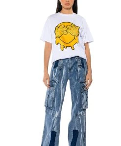 IN MY THOUGHTS ULTRA BAGGY CARGO JEANS -akira shop in my thoughts ultra baggy cargo jeans medium blue denim 3 3 c1