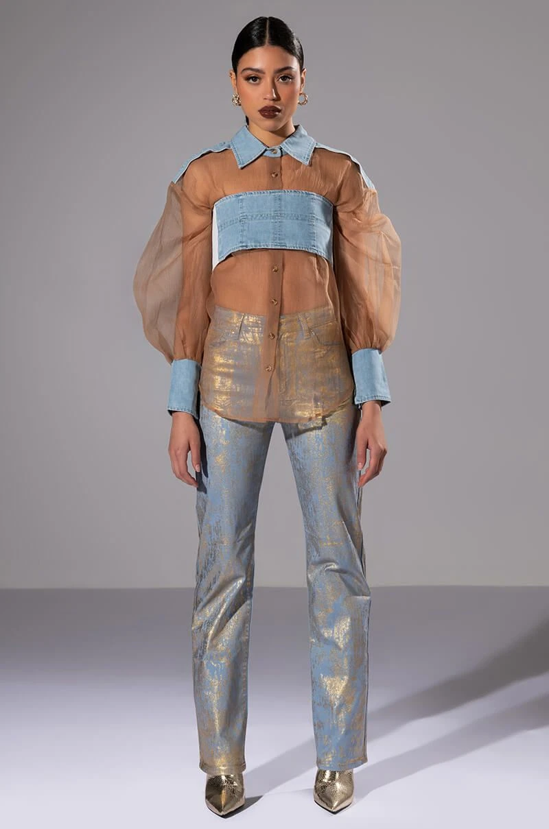 IN YOUR DREAMS METALLIC COATED PANT 4 IN YOUR DREAMS METALLIC COATED PANT - Image 2