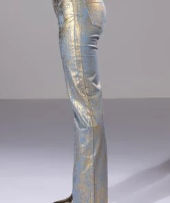 IN YOUR DREAMS METALLIC COATED PANT 11 IN YOUR DREAMS METALLIC COATED PANT -akira shop in your dreams metallic coated pant blue 4 4