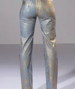 IN YOUR DREAMS METALLIC COATED PANT 12 IN YOUR DREAMS METALLIC COATED PANT -akira shop in your dreams metallic coated pant blue 5 5