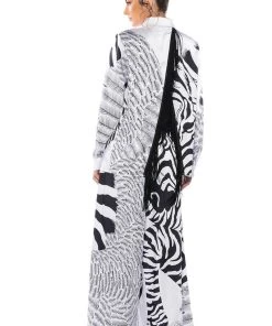 INTO THE NIGHT WIDE LEG PULL ON PANT -akira shop into the night wide leg pull on pant black white 4 4