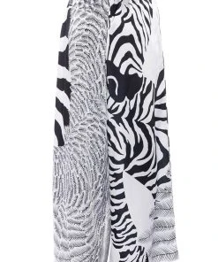 INTO THE NIGHT WIDE LEG PULL ON PANT -akira shop into the night wide leg pull on pant black white 8 8