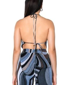 IT GIRL CORSET TIE TOP -akira shop it girl corset tie top grey multi 6 6