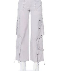 IT IS BACK CARGO PANTS -akira shop it is back cargo pants light grey 5 5