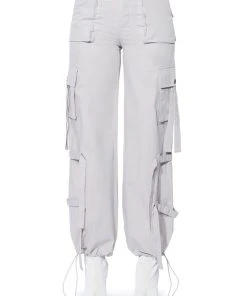 IT IS BACK CARGO PANTS -akira shop it is back cargo pants light grey 6 6