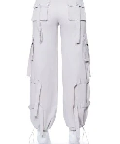 IT IS BACK CARGO PANTS -akira shop it is back cargo pants light grey 8 8