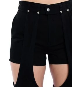 ITS A VIBE DENIM SHORT AND CHAPS JEAN -akira shop its a vibe denim short and chaps jean black 8 8 c1