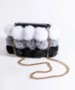 ITS SO FLUFFY FUR BAG -akira shop its so fluffy fur bag black multi 2 2 c1