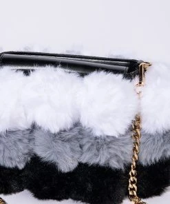 ITS SO FLUFFY FUR BAG -akira shop its so fluffy fur bag black multi 4 4