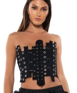 IVY PATCHWORK DENIM CORSET