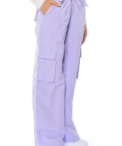 IVY WIDE LEG CARGO PANT -akira shop ivy wide leg cargo pant light purple 2 2