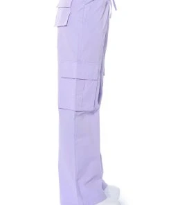 IVY WIDE LEG CARGO PANT -akira shop ivy wide leg cargo pant light purple 6 6