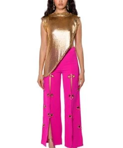 JENNY GROMMET TROUSERS -akira shop jenny grommet trousers pink 3 3