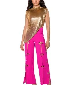 JENNY GROMMET TROUSERS -akira shop jenny grommet trousers pink 4 4