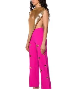 JENNY GROMMET TROUSERS -akira shop jenny grommet trousers pink 5 5