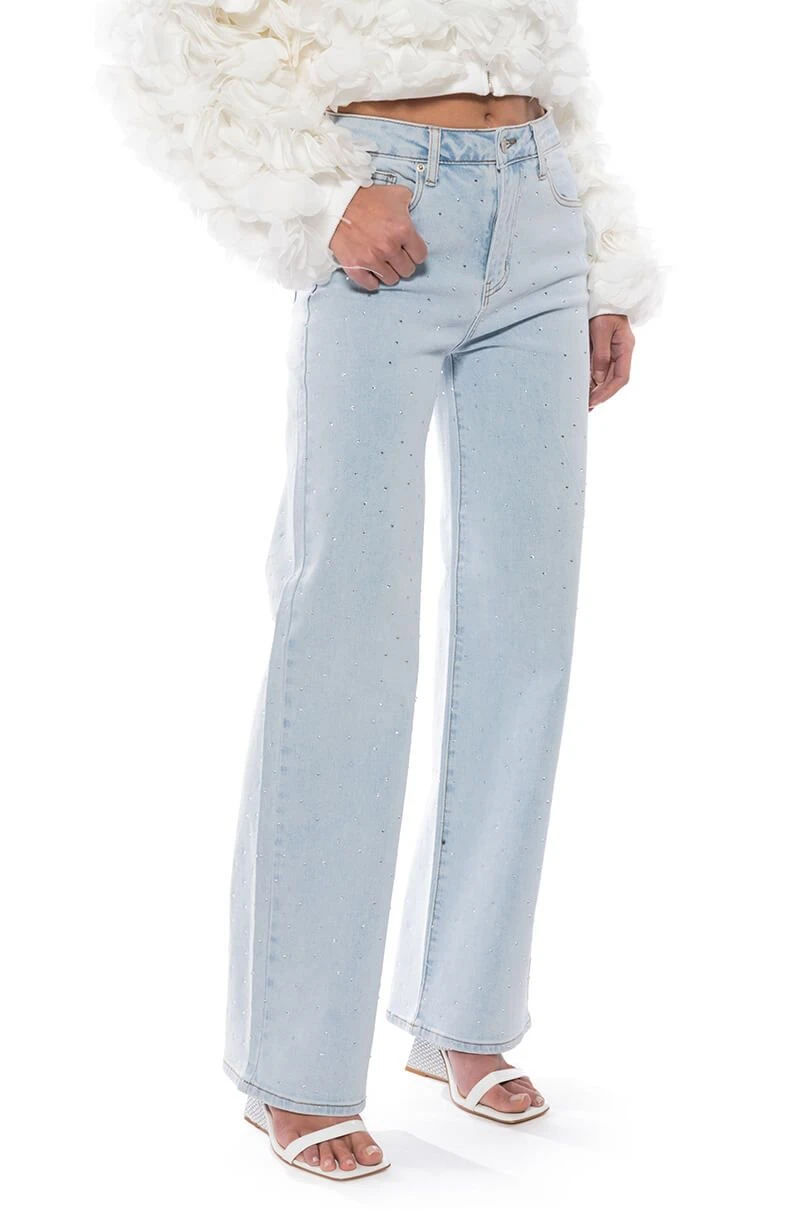 JILLIAN EMBELLISHED WIDE LEG JEANS 3 JILLIAN EMBELLISHED WIDE LEG JEANS