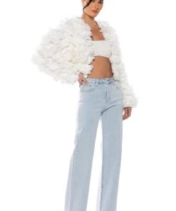 JILLIAN EMBELLISHED WIDE LEG JEANS 11 JILLIAN EMBELLISHED WIDE LEG JEANS -akira shop jillian embellished wide leg jeans light blue denim 3 3