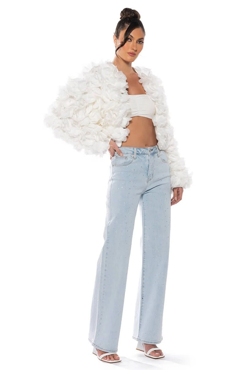 JILLIAN EMBELLISHED WIDE LEG JEANS 5 JILLIAN EMBELLISHED WIDE LEG JEANS - Image 3