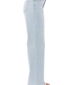 JILLIAN EMBELLISHED WIDE LEG JEANS 13 JILLIAN EMBELLISHED WIDE LEG JEANS -akira shop jillian embellished wide leg jeans light blue denim 5 5