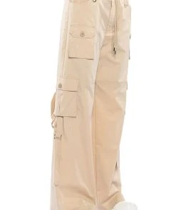 JOURNEE WIDE LEG CARGO PANT 17 JOURNEE WIDE LEG CARGO PANT -akira shop journee wide leg cargo pant beige 6 6