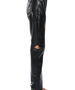 JUMP AROUND RELAXED CUTOUT FAUX LEATHER PANT 15 JUMP AROUND RELAXED CUTOUT FAUX LEATHER PANT -akira shop jump around relaxed cutout faux leather pant black 6 6