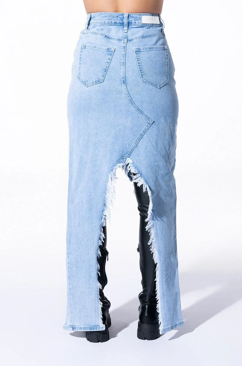 JUST WANNA DANCE HIGH LOW DENIM SKIRT 12 JUST WANNA DANCE HIGH LOW DENIM SKIRT - Image 10