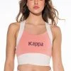 KAPPA CUT OUT PRINTED BAND SPORTS BRA 2 KAPPA CUT OUT PRINTED BAND SPORTS BRA -akira shop kappa cut out printed band sports bra pink multi 1 1
