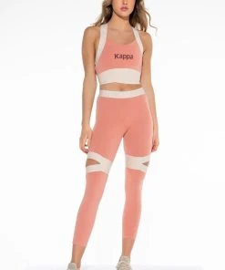 KAPPA CUT OUT PRINTED BAND SPORTS BRA 10 KAPPA CUT OUT PRINTED BAND SPORTS BRA -akira shop kappa cut out printed band sports bra pink multi 2 2