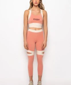 KAPPA CUT OUT PRINTED BAND SPORTS BRA 15 KAPPA CUT OUT PRINTED BAND SPORTS BRA -akira shop kappa cut out printed band sports bra pink multi 7 7