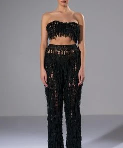 KILLING TIME KNIT TANK AND PANT SET -akira shop killing time knit tank and pant set black 3 3