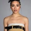 KISSES BELTED CROP TOP -akira shop kisses belted crop top beige 1 1