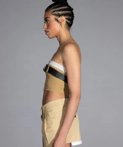 KISSES BELTED CROP TOP 11 KISSES BELTED CROP TOP -akira shop kisses belted crop top beige 4 4