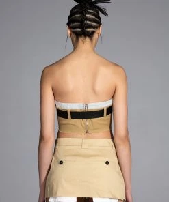 KISSES BELTED CROP TOP 12 KISSES BELTED CROP TOP -akira shop kisses belted crop top beige 5 5