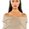 KNOT YOUR AVERAGE GAL STRAPLESS KNIT TOP -akira shop knot your average gal strapless knit top taupe 1 1