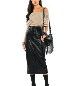 KNOT YOUR AVERAGE GAL STRAPLESS KNIT TOP -akira shop knot your average gal strapless knit top taupe 3 3