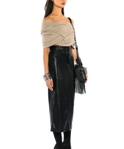 KNOT YOUR AVERAGE GAL STRAPLESS KNIT TOP -akira shop knot your average gal strapless knit top taupe 4 4