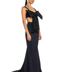 KYLE BOW DETAIL BRALETTE -akira shop kyle bow detail bralette black 4 4